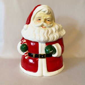 1950s vintage shafford ceramics Santa Claus cookie jar