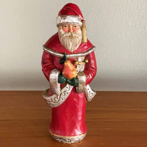 vintage pam schifferl santa holding pear figurine by midwest of cannon falls 7 inches tall excellent