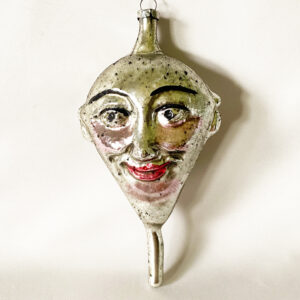Antique Large German Glass Ornament Kite Head Dragonface 1940s