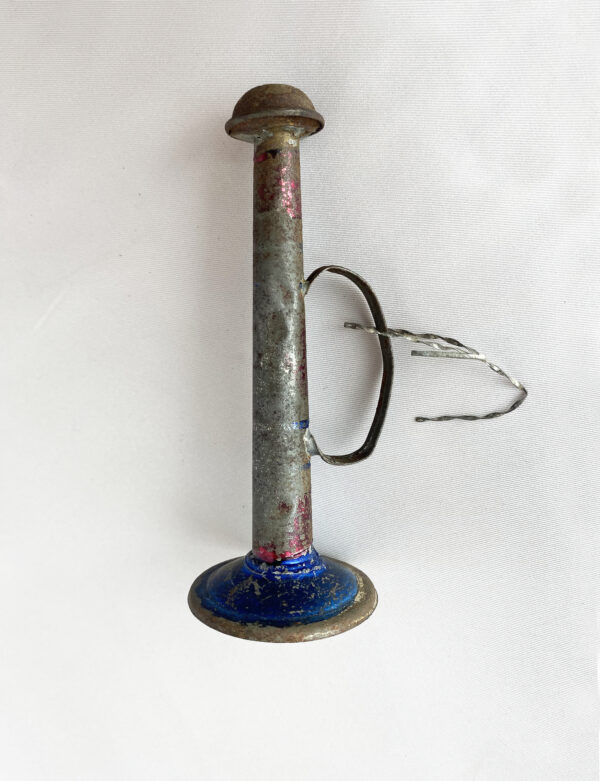 1900s Antique German Christmas Ornament Nuremberg Metal Toy Horn, Bugle Musical Ornament, RARE