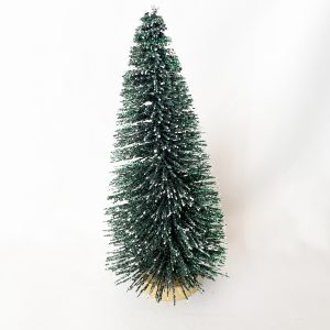 MCM christmas 6 inch flocked Bottle Brush Tree, Putz Christmas Tree, Putz Display
