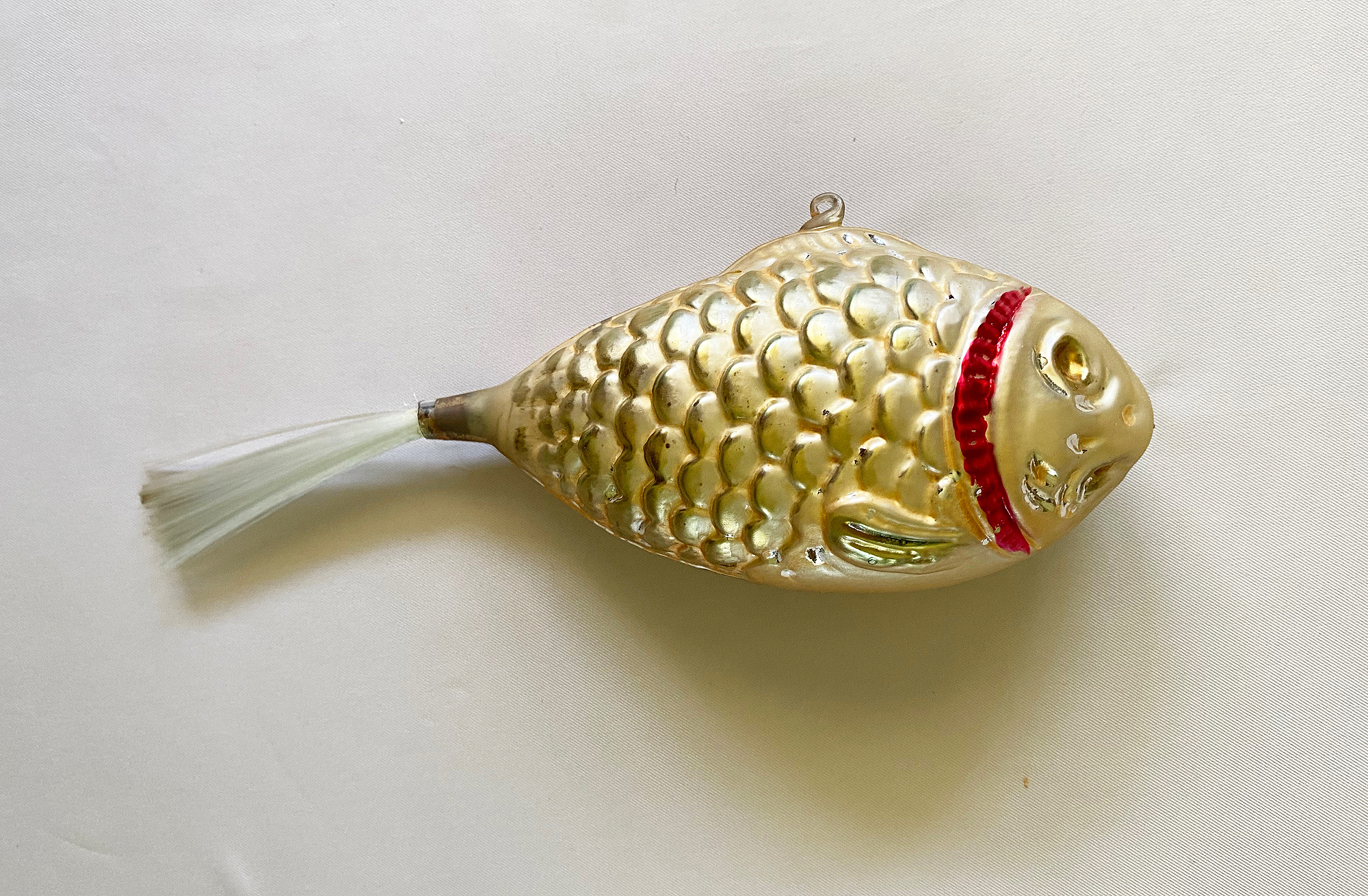 RARE Large Antique German Glass Christmas Ornament 7.5” Fish with Spun  Glass Tail, 1920s - Just Vintage Christmas