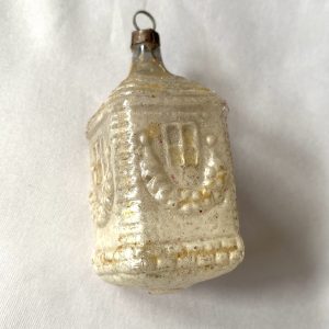 antique german figural glass ornament cottage house with pine roping or guard house unsilvered 1900s christmas ornament