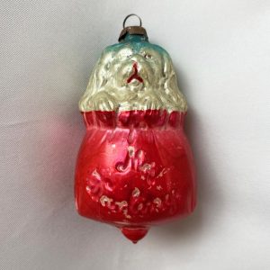 antique 1920s german figural glass christmas ornament My Darling dog in a bag mercury glass ornament, excellent