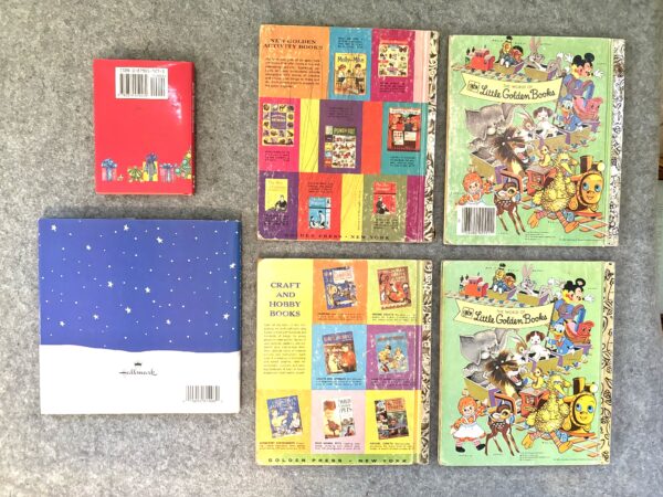 Six Vintage Children's Christmas Books Lot Little Golden and Peanuts Hallmark 1950s-70s - Image 2