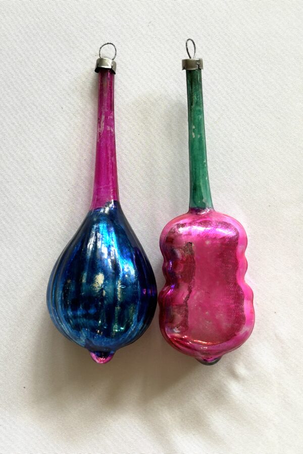 Vintage Glass Ornaments Cello Lute Musician Gift Musical Instruments Christmas Ornaments - Image 2