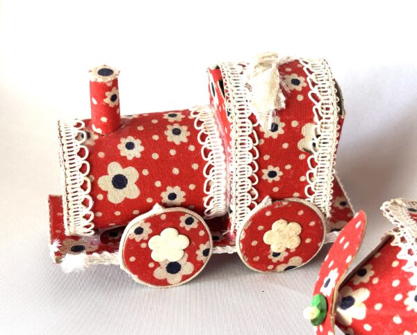 Vintage Christmas Ornaments Japan Large Plane Train Transportation Ornaments Pair - Image 2