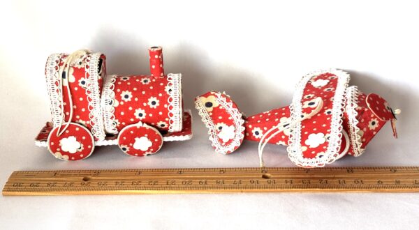 Vintage Christmas Ornaments Japan Large Plane Train Transportation Ornaments Pair - Image 6