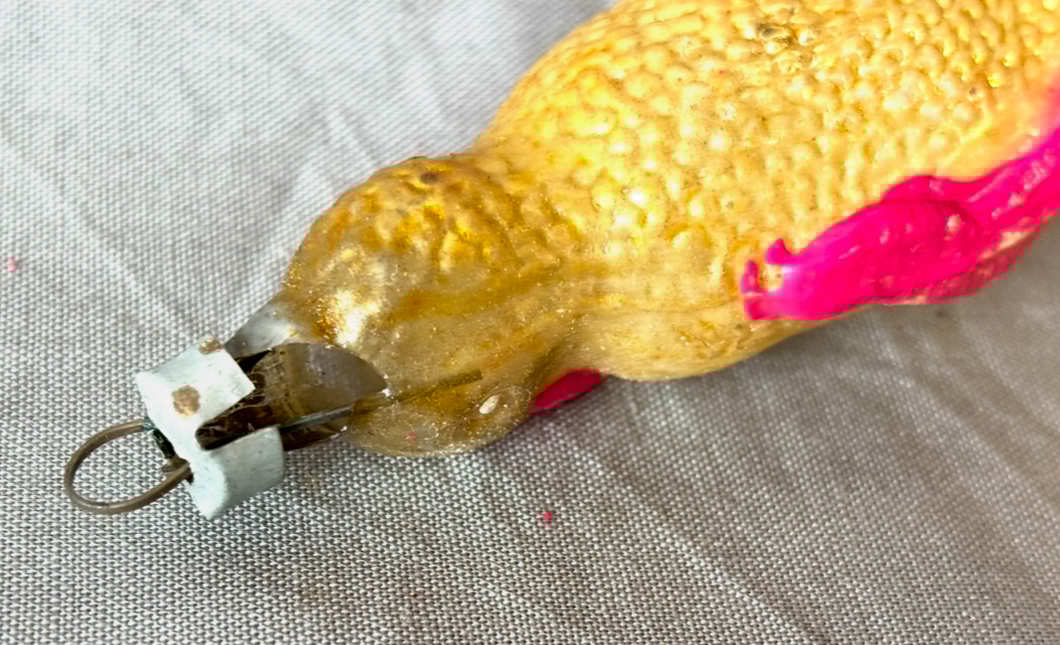 1920s Antique Figural Glass Ornament Penguin German Blown Glass Christmas Ornament As-Is - Image 5