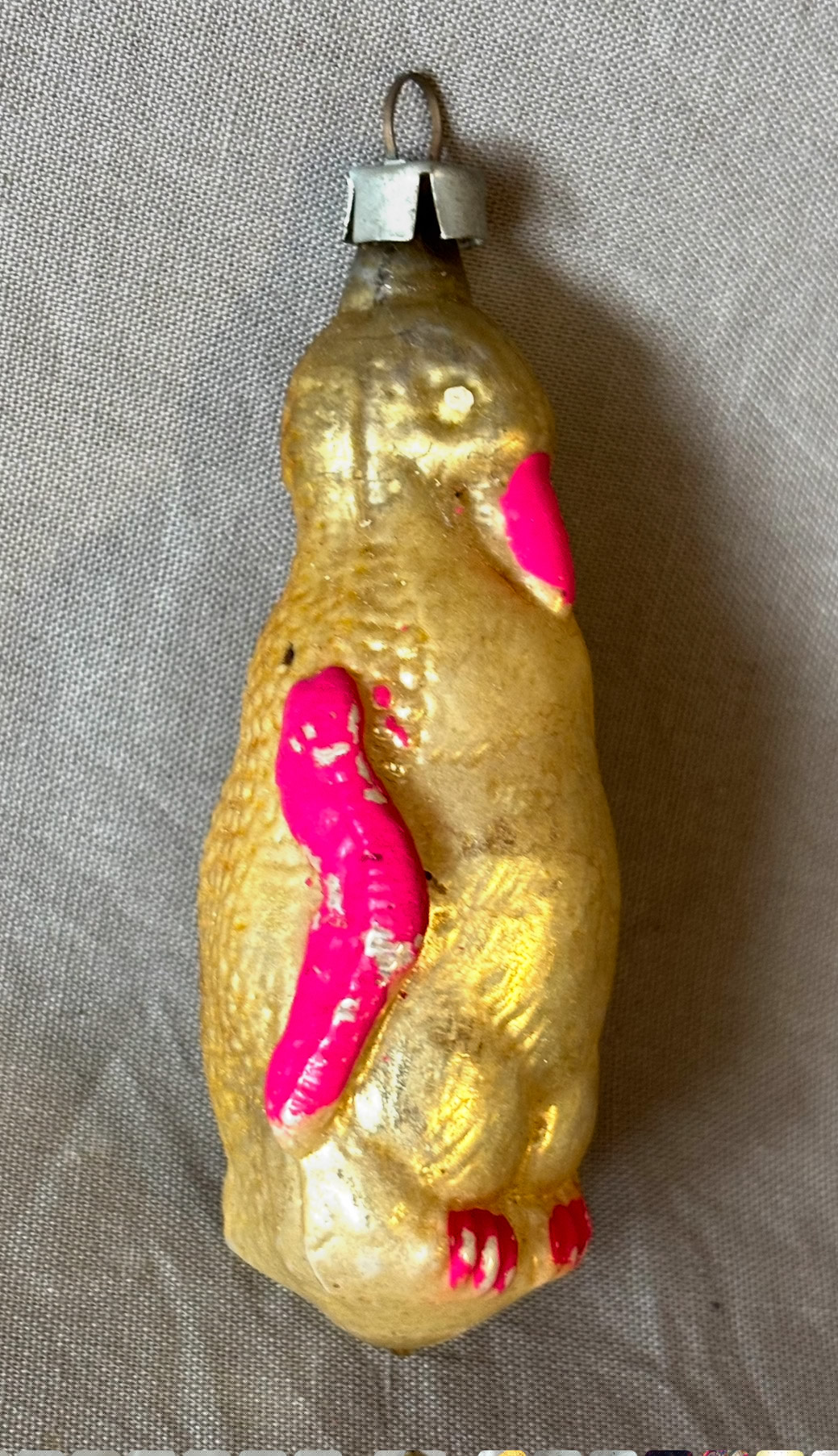 1920s Antique Figural Glass Ornament Penguin German Blown Glass Christmas Ornament As-Is - Image 2