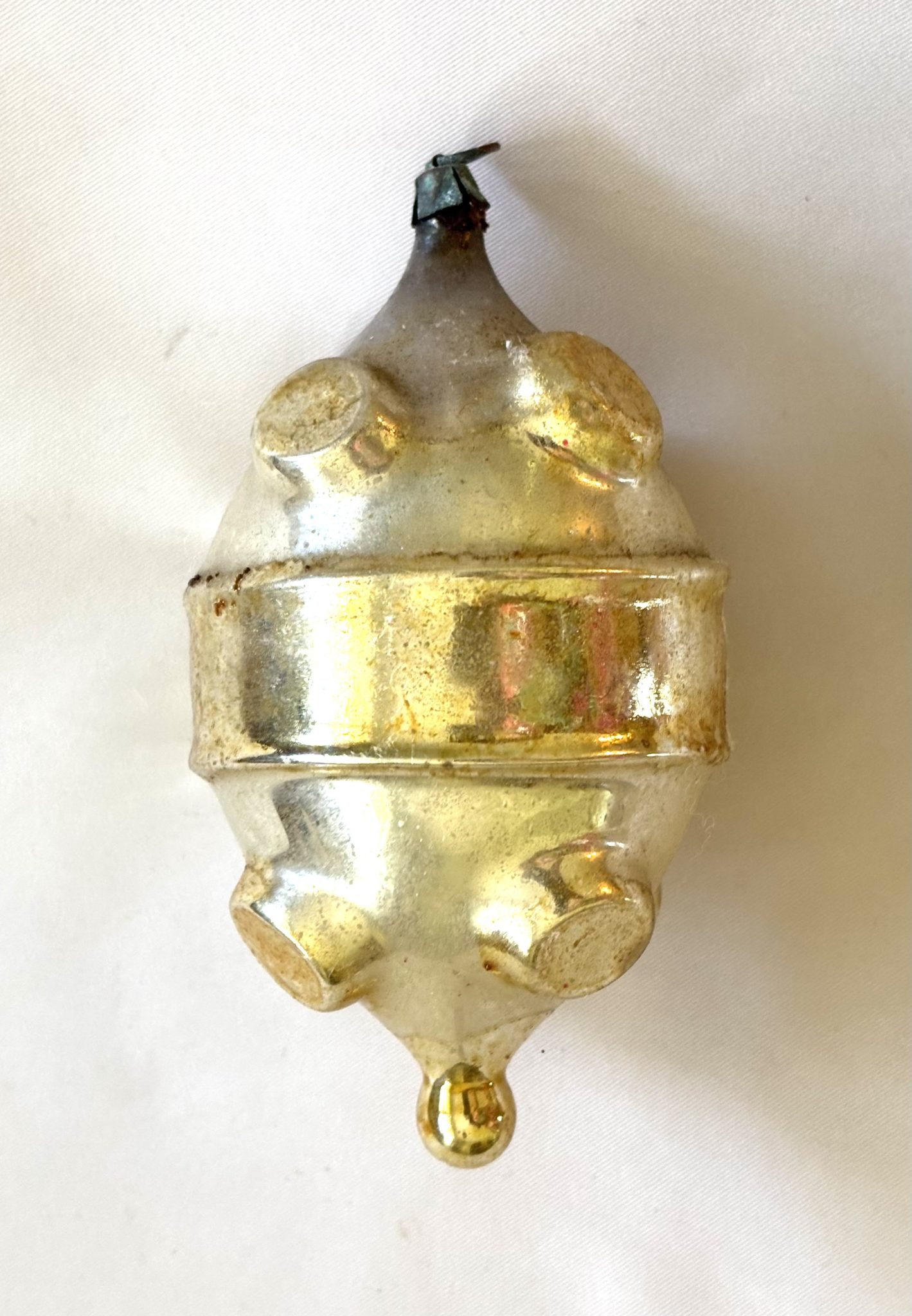 1890s German Large Outdent Ornament RARE Dome Cap Antique Christmas Ornament - Image 2