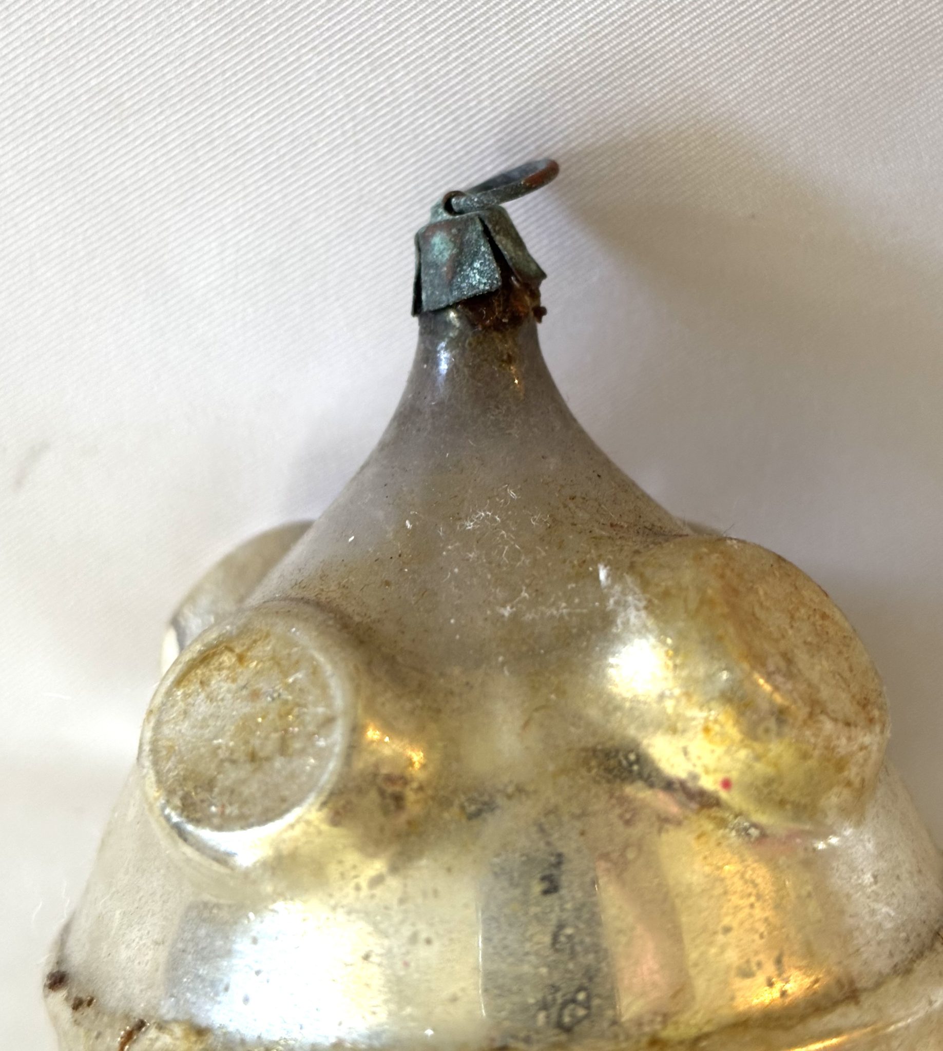 1890s German Large Outdent Ornament RARE Dome Cap Antique Christmas Ornament - Image 4