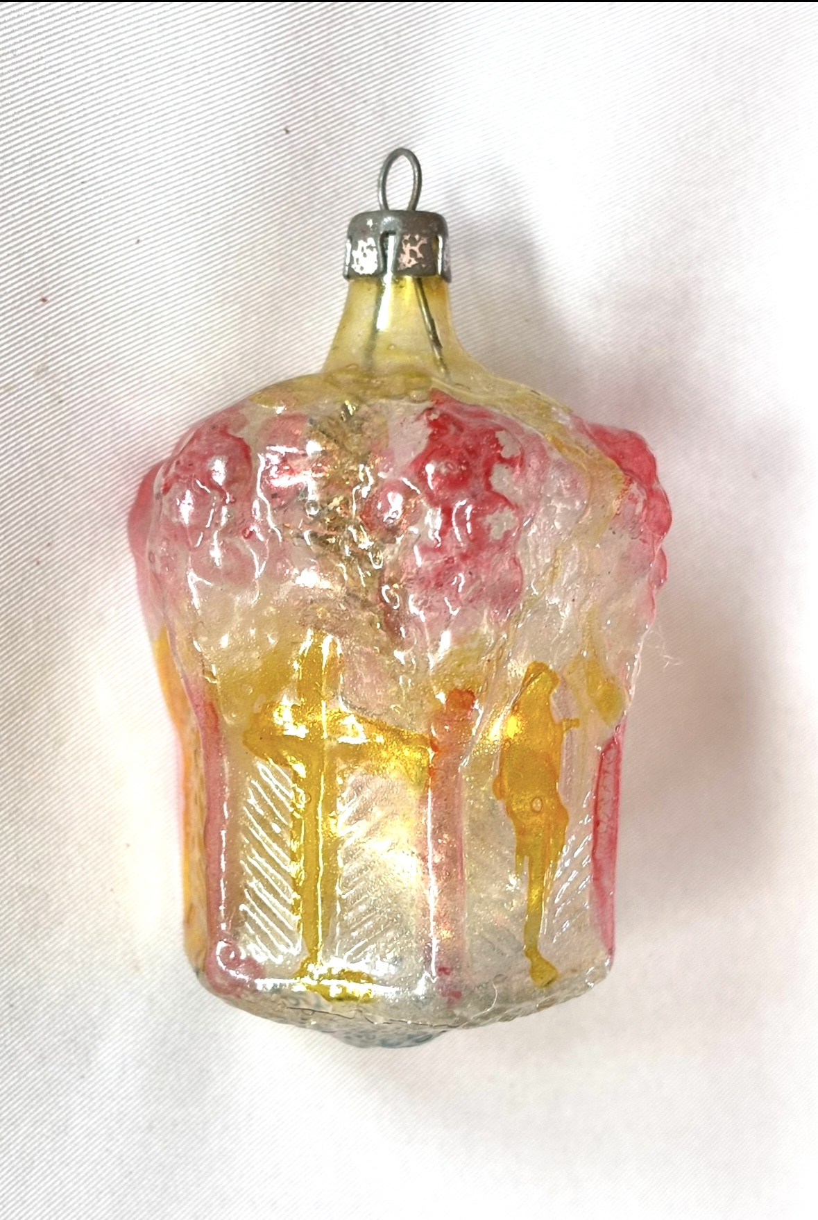 Antique Glass Ornament Tinsel Inside Germany, Unsilvered Chapel in the Woods 1920s