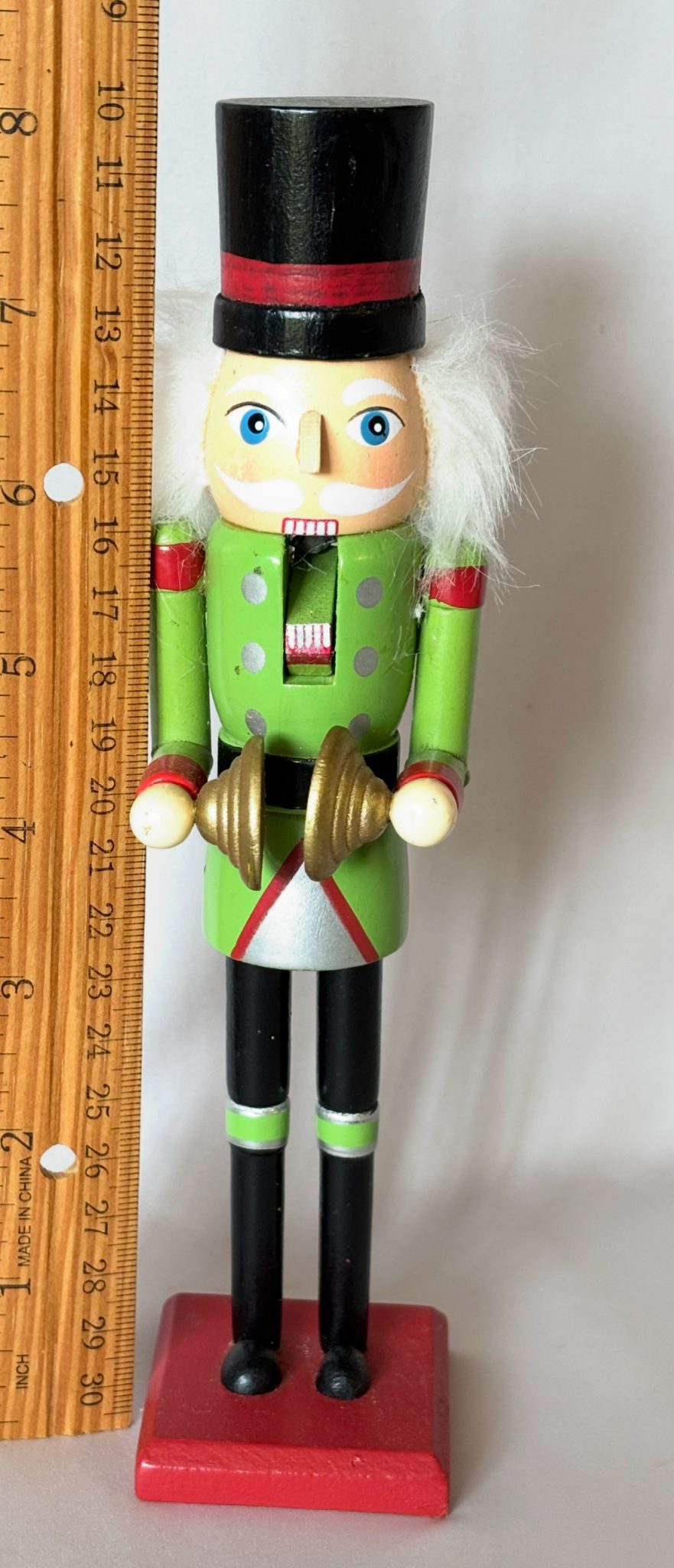 Vintage Wood Nutcracker Soldier Musician Erzgebirge Germany Wooden Christmas Decoration - Image 6