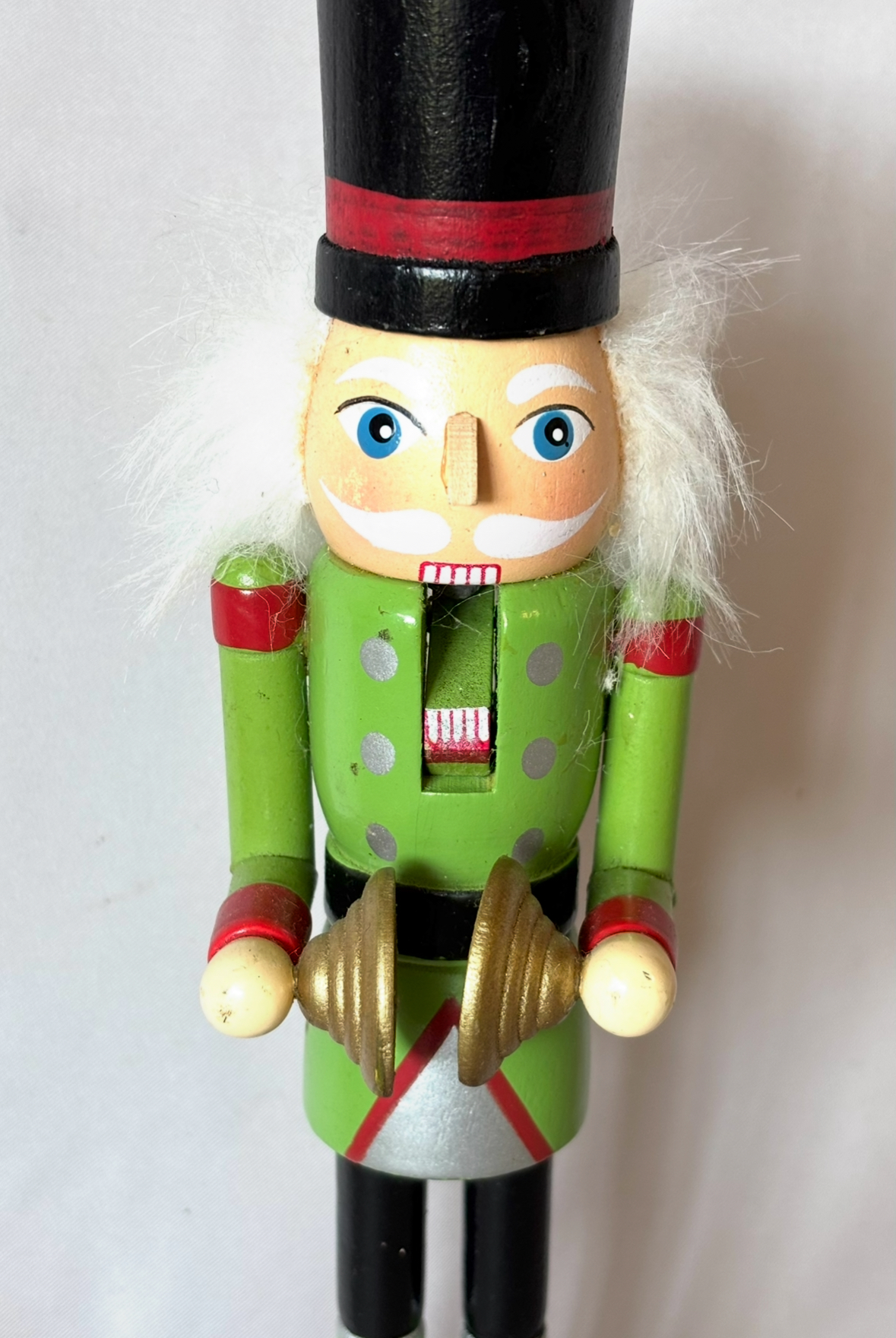 Vintage Wood Nutcracker Soldier Musician Erzgebirge Germany Wooden Christmas Decoration