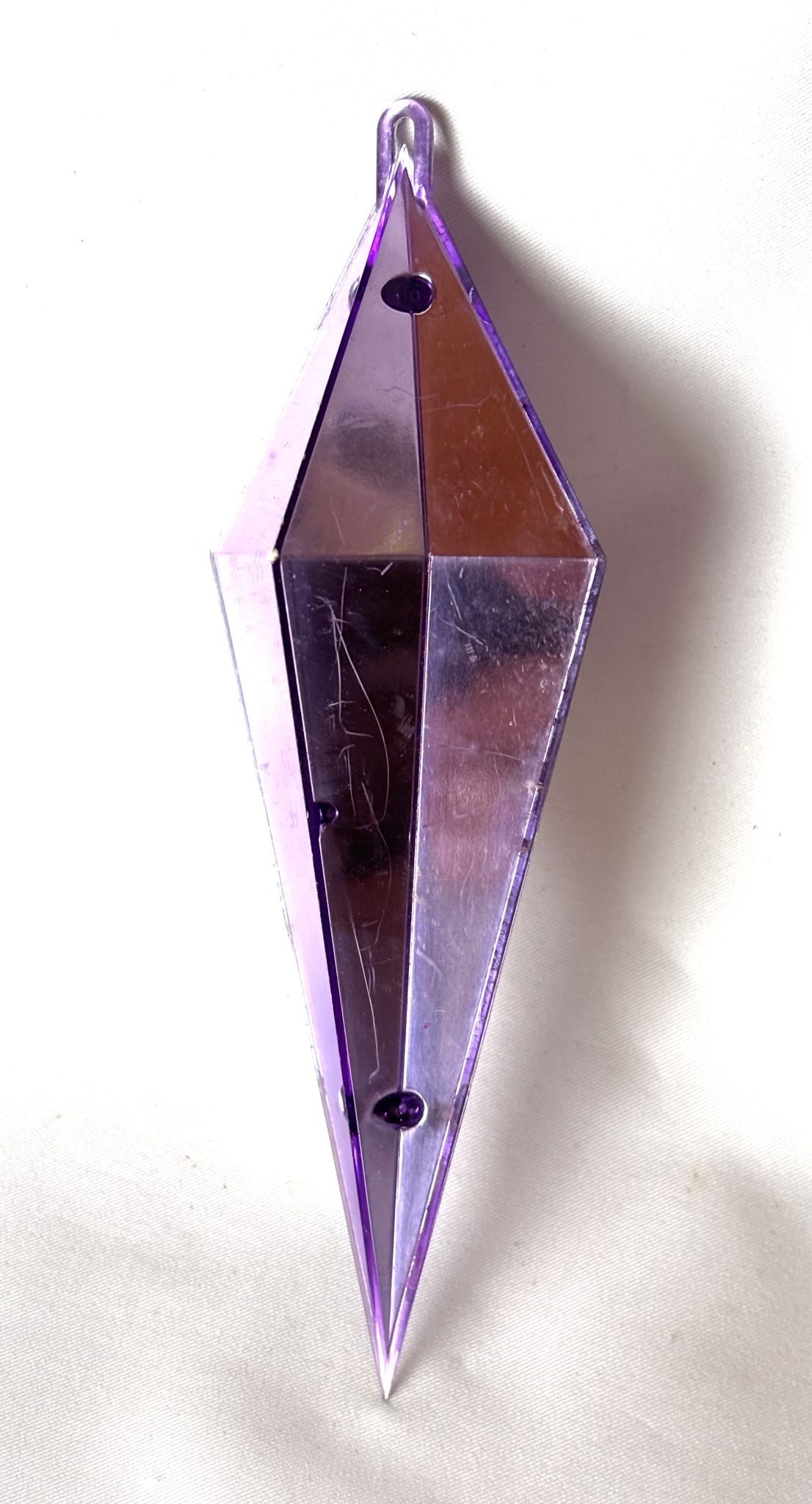 Jewelbrite Diamond Diorama Brush Tree Vintage Jewel Brite Plastic Christmas Ornament 1960s - Image 4