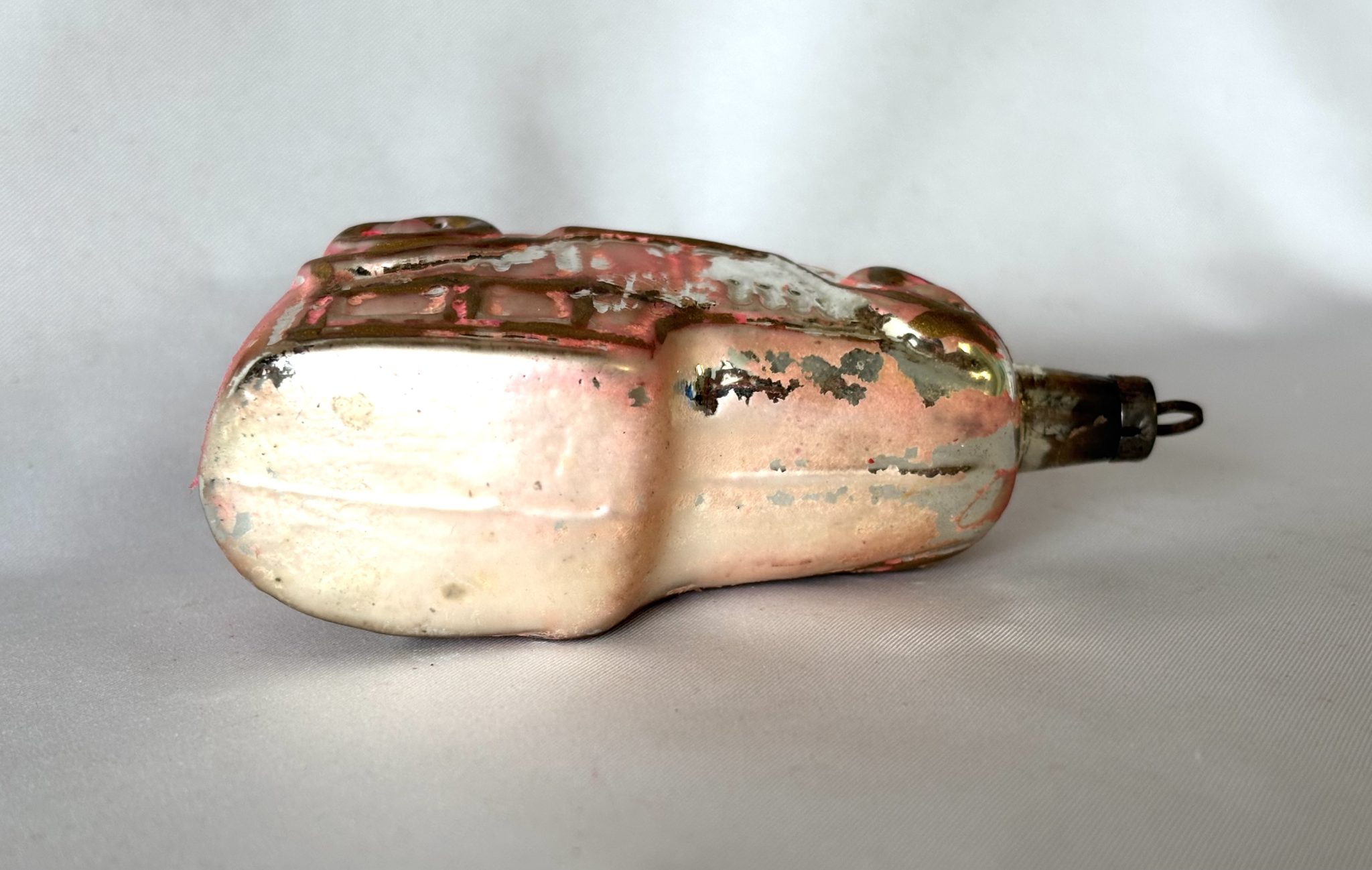 1900s German Glass Christmas Ornament Touring Car, Large Antique Figural Glass Auto Ornament - Image 3