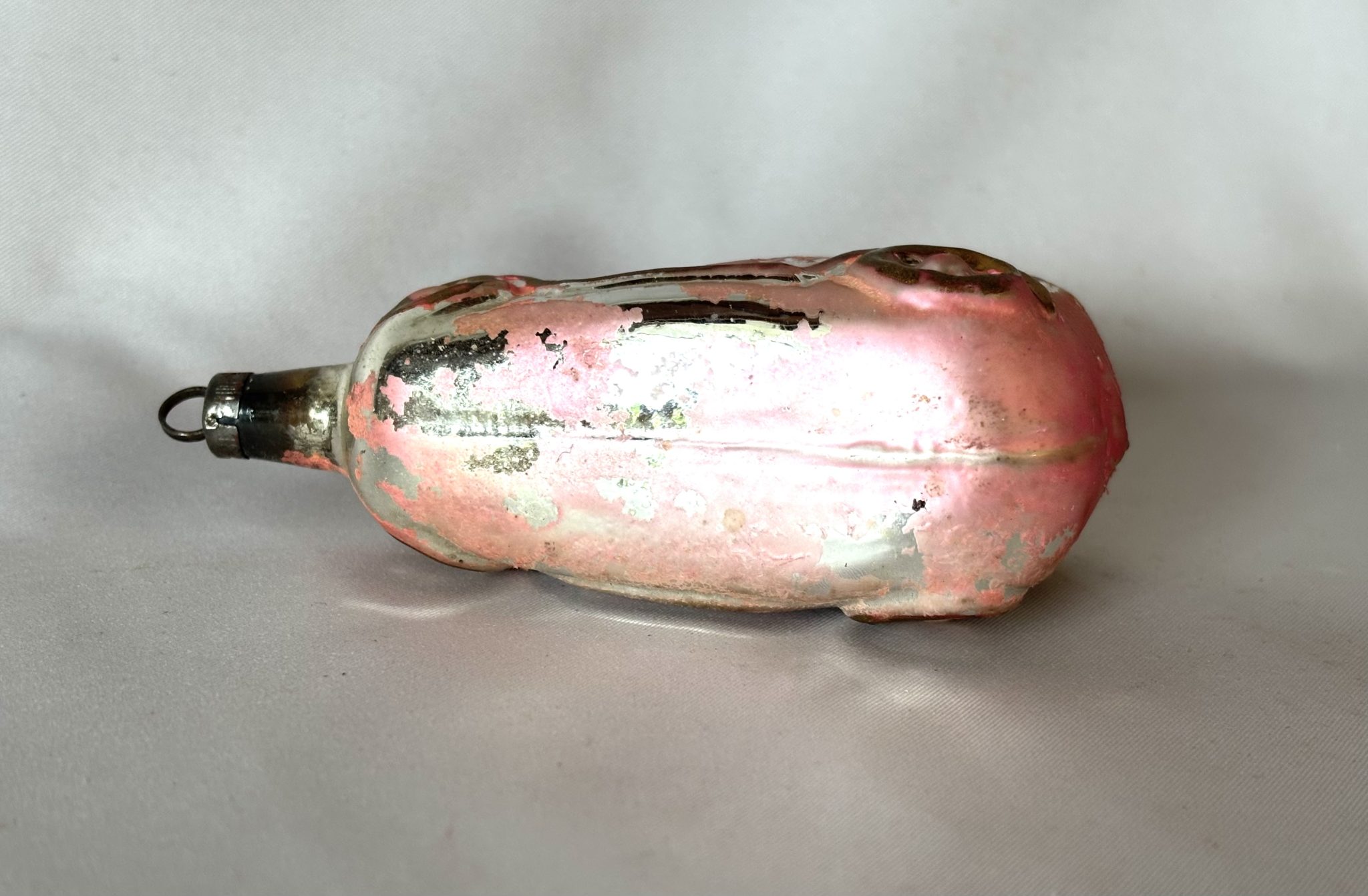 1900s German Glass Christmas Ornament Touring Car, Large Antique Figural Glass Auto Ornament - Image 4