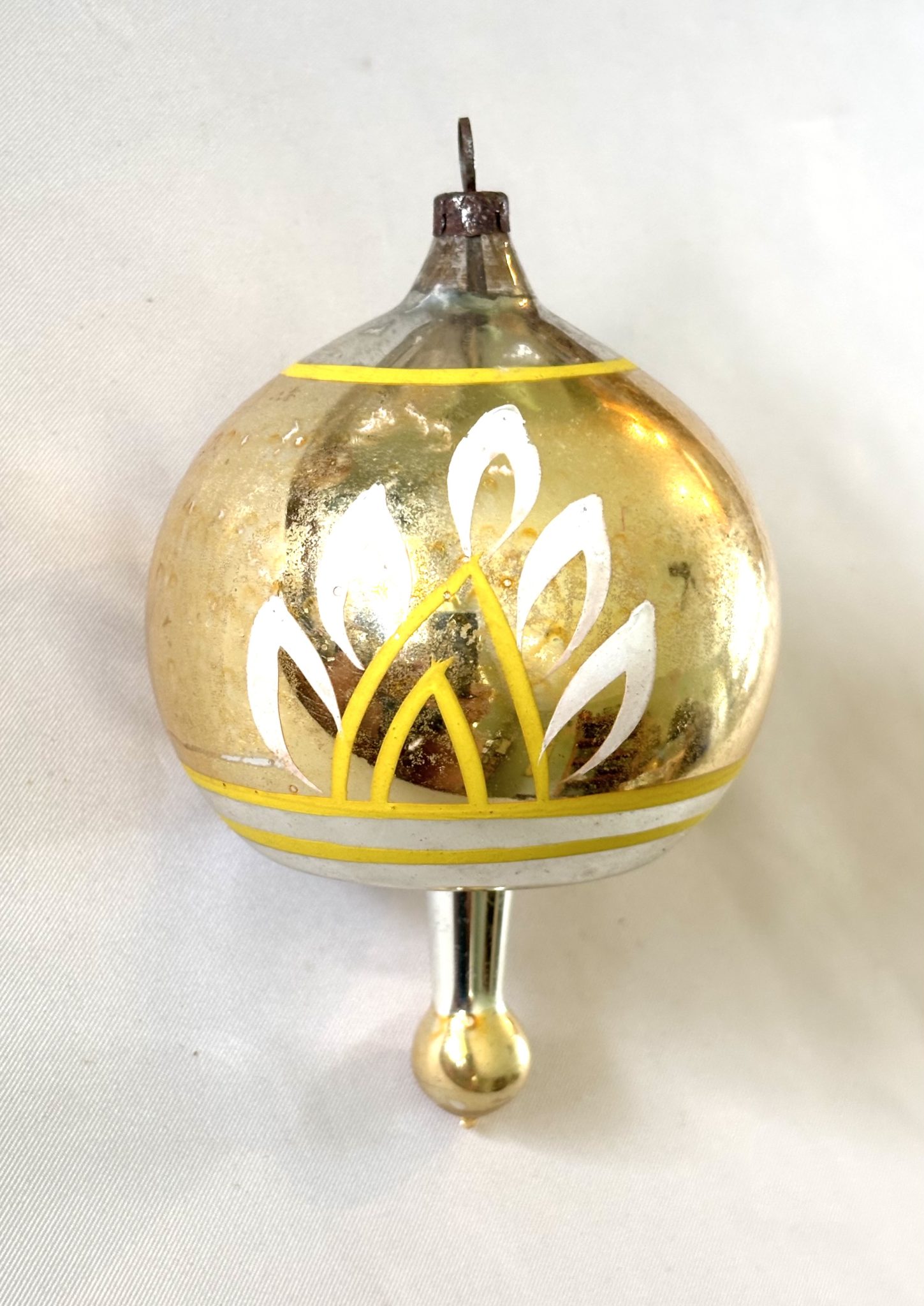 Large German Glass Ornament Jumbo 4" Balloon Parachute Christmas Ornament - Image 2