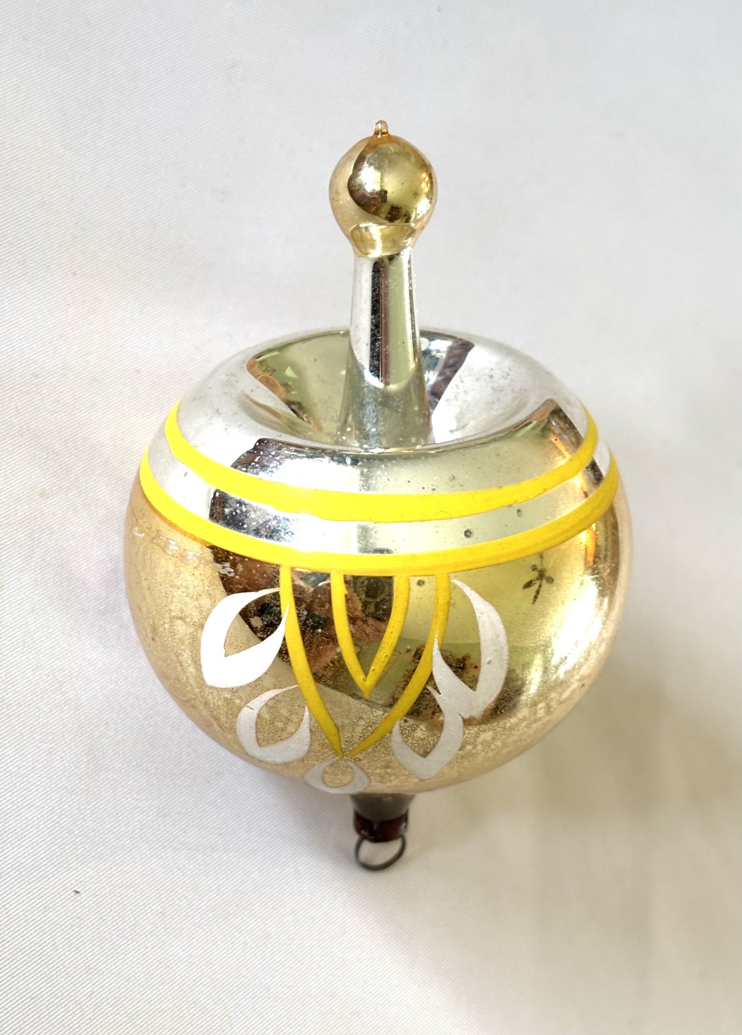 Large German Glass Ornament Jumbo 4" Balloon Parachute Christmas Ornament - Image 6
