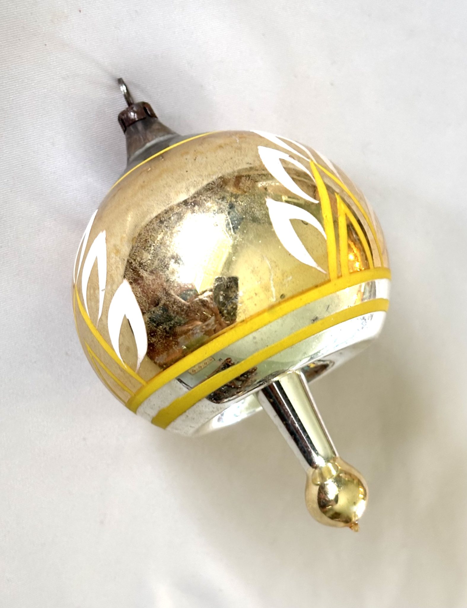 Large German Glass Ornament Jumbo 4" Balloon Parachute Christmas Ornament - Image 5