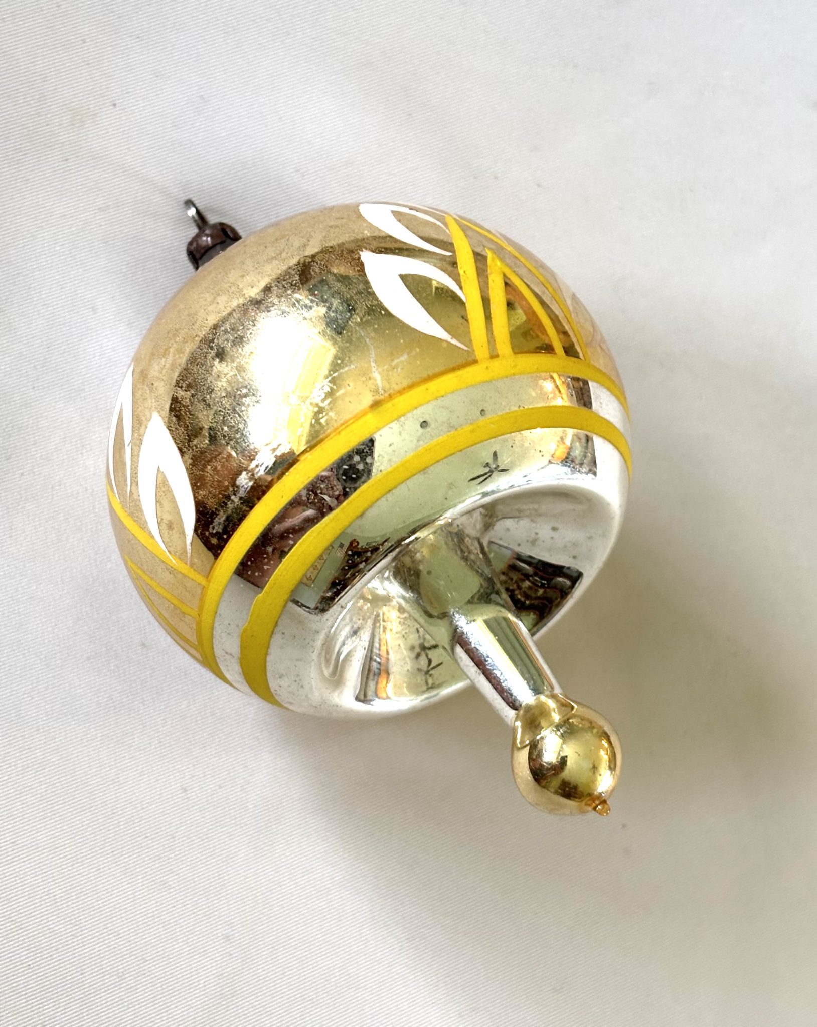 Large German Glass Ornament Jumbo 4" Balloon Parachute Christmas Ornament - Image 4