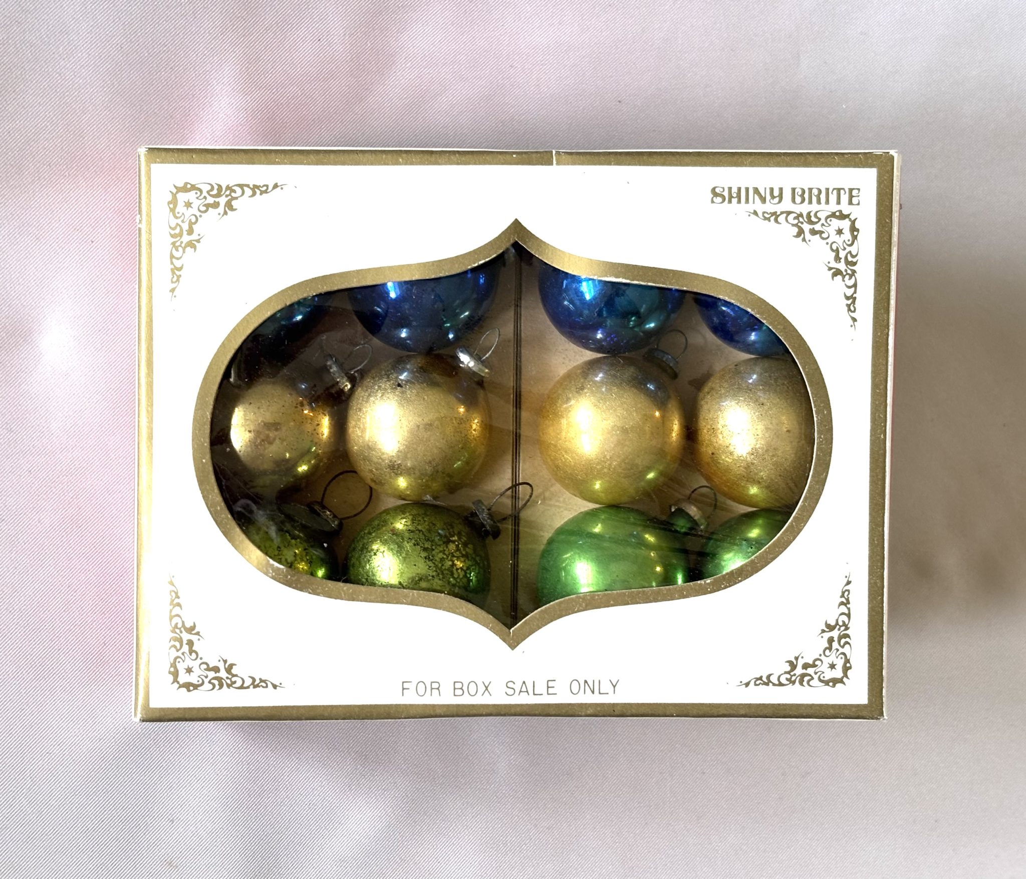 Shiny Brite Glass Christmas Ornaments IOB 12 Vintage Japan Miniature Feather Tree Ornaments - Image 2